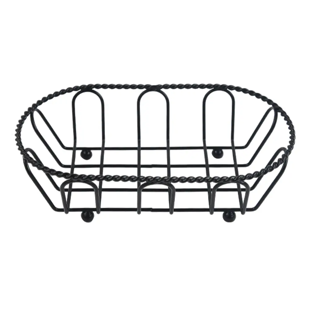 

2pcs Creative Iron Fruit Basket Large Capacity Hollow Design Household Storage Basket For Snacks Bread Vegetables Metal Serving