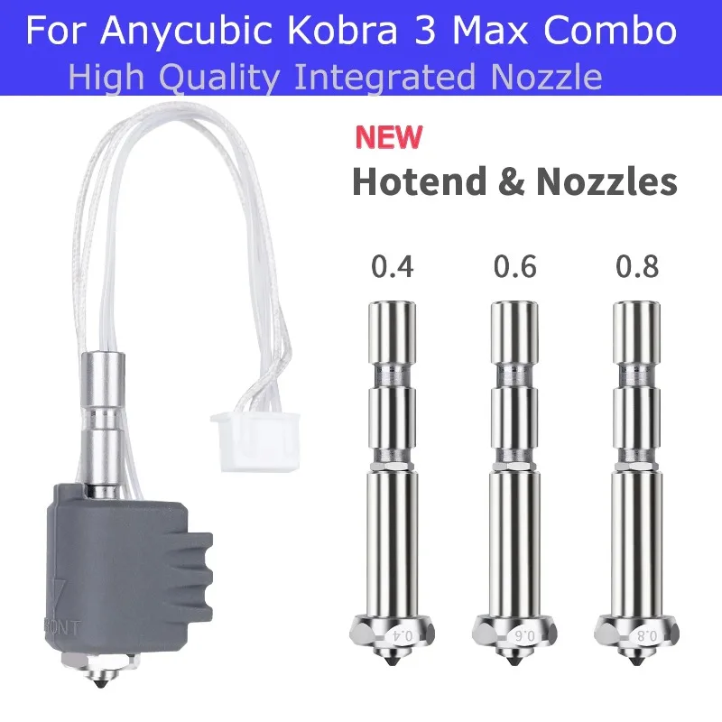 

Нагревательный элемент (керамический хотэнд) 24В 80Вт для Kobra3 Max K3M: интегрированный нагреватель сопла, термистор, провод, аксессуар для 3D-печати