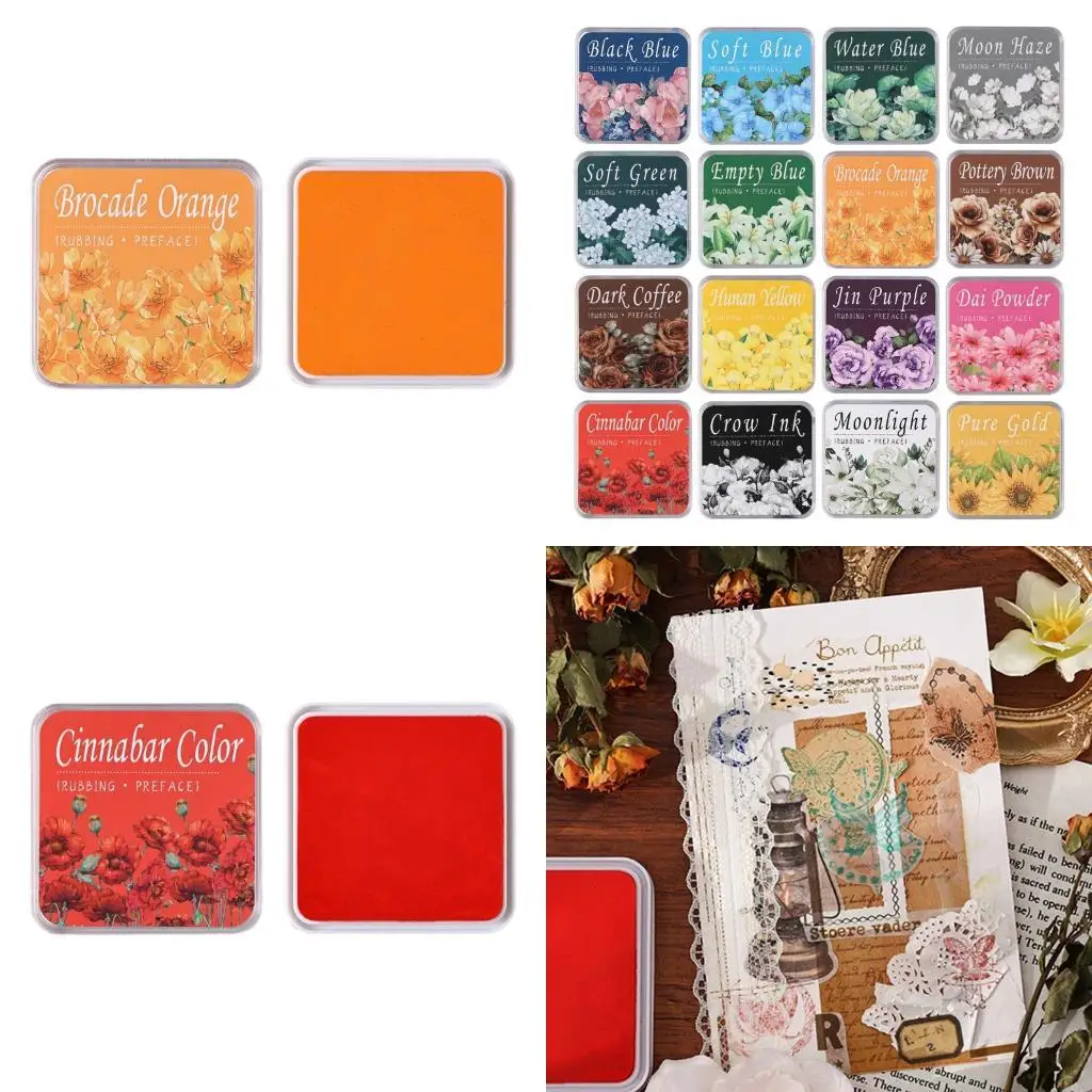Y5LB Reusable Stamp Pad for Office Use Crafting Featuring Safe Cotton and Lightweight Portable Design 7.7x7.7cm Pad