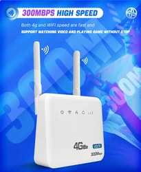 4G LTE CPE Router 300Mbps Wireless Home Router 3G 4G SIM Wifi Router RJ45 RJ11 WAN LAN Wireless Modem