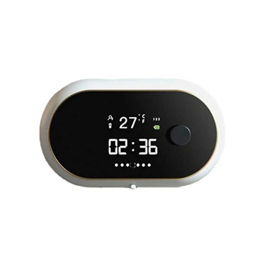 

Wall Mounted Automatic 3 Gears Foam Dispenser Sensor Temperature Display USB Rechargeable Touchless Foaming Machine White