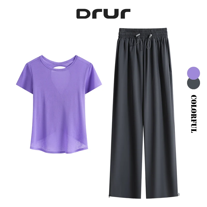 DRUR Workout  Two-piece Set Women Yoga Sets Pants High Waist Sports Training Set Women New In Matching Running Woman Gym Set