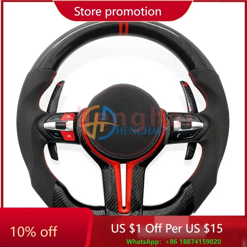 

Customized M Performance Sports Steering Wheel For BMW F30 F10 F-series X3 X5 X6 M6 M3 Carbon Fibre Steering Wheel