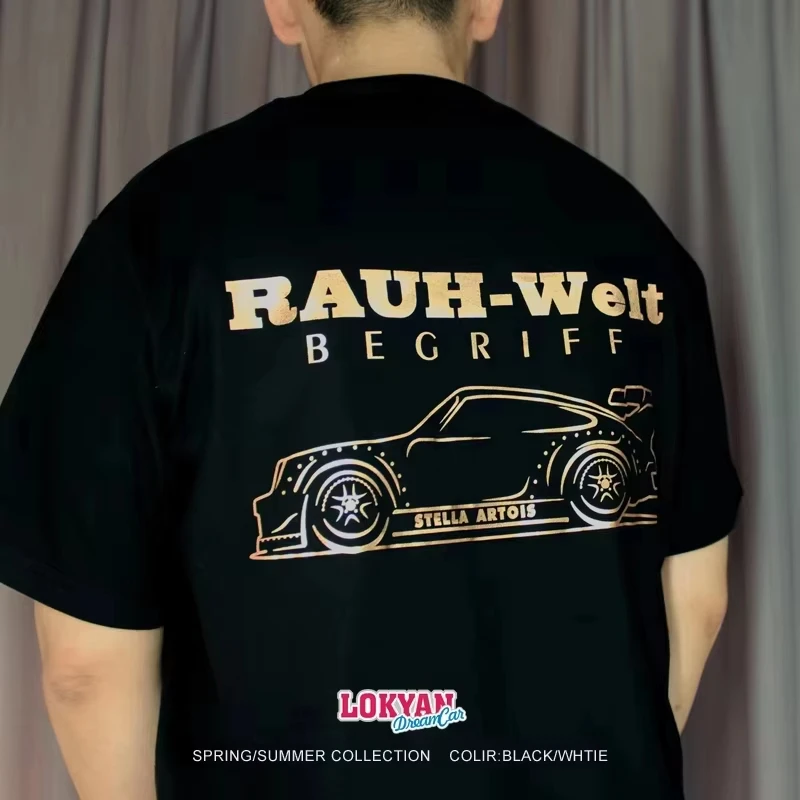 

2025 New JDM RWB Modified Car T-Shirt Men Women Couple 100% Cotton Streetwear Japan Style Short Sleeve Graphic Cotton Short Tee