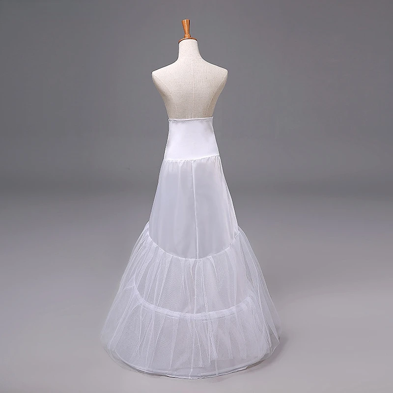 Saia branca da argola do casamento da sereia petticoat sob o vestido de casamento petticoat para as meninas do deslizamento crinoline das senhoras para vestidos