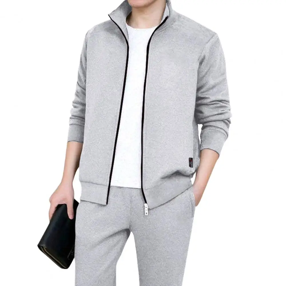 

Fashion Zipper Sweatshirts Pants Suit Mens Autumn Spring Casual Tracksuit Set Men's Clothing Gym Outfits Male