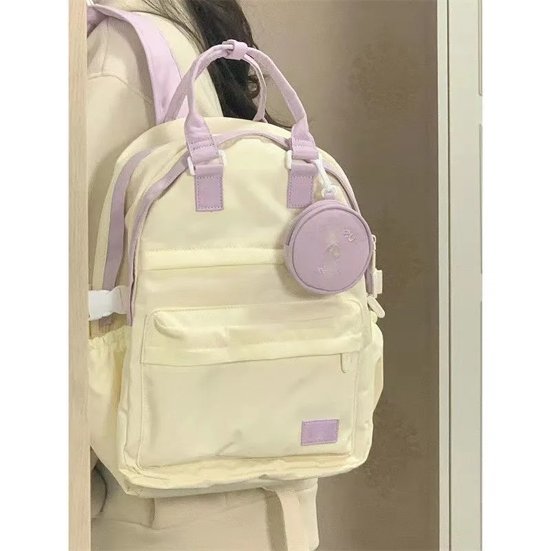 New Fashion Backpacks Student Bag Multifinonal Travel Backpack Little Fresh Girl\'s Backpack Leisure Versatile High Capacity Bags