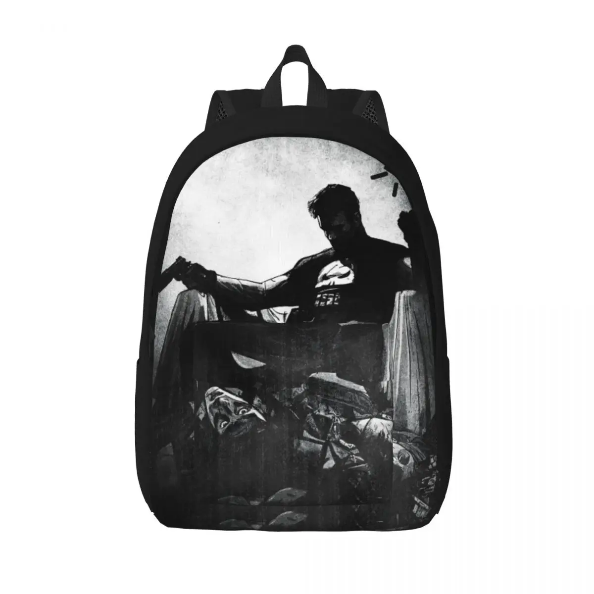 Custom Punisher Logo Wallpaper Laptop Backpack Women Men Casual Bookbag for College School Students Bag