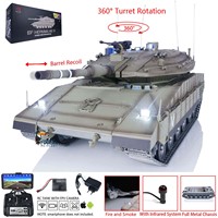 1/16 RC Battle Tank Model Heng Long IDF Merkava MK IV 3958 Full Metal Chassis FPV BB Pellets Charger Battery TH22668-SMT9