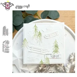 Piggy Craft metal cutting dies cut die mold Christmas tree sleigh Scrapbook paper craft knife mould blade punch stencils dies