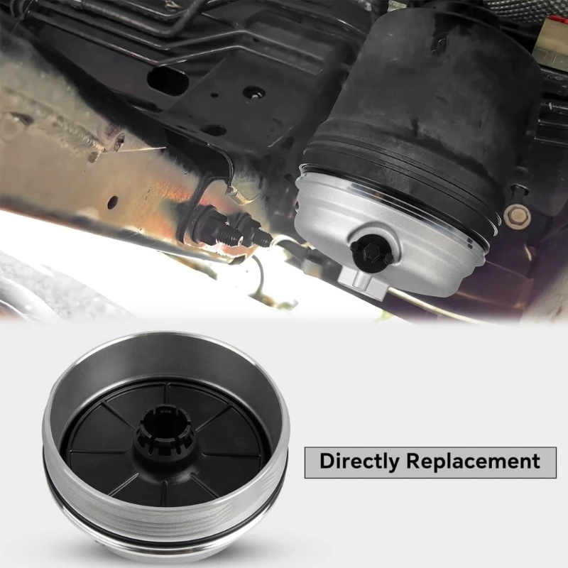 Aluminum Filter Cap Cover used in Housing Service, Threaded Body, Seal Component and Wrench-Ready Head for Routine