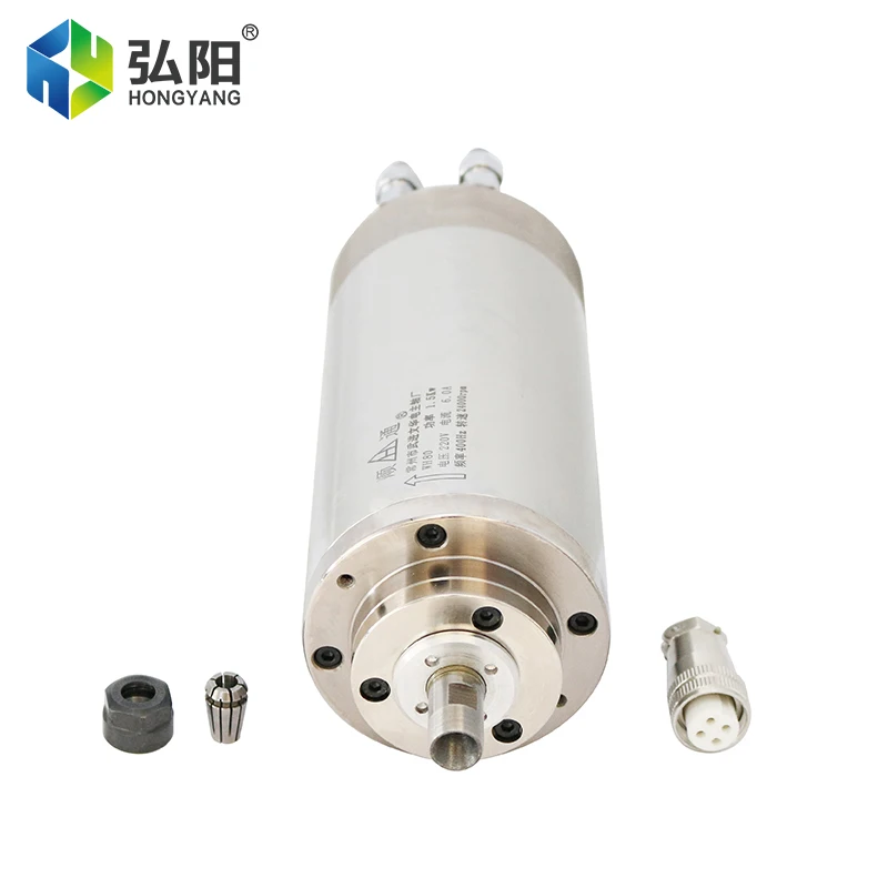 CNC Machine Spindle Motor 1.5kw ER11 Water-Cooled Spindle Motor D=80mm 400Hz 24000rpm 4 Bearing CNC Engraving Drilling