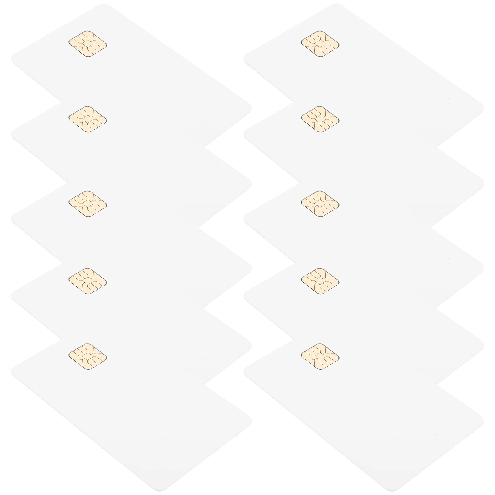 10 Pcs Access Control System Ic Card White Cards with Chip Chips for Hotel Pvc Copper Smart Clone Blanks