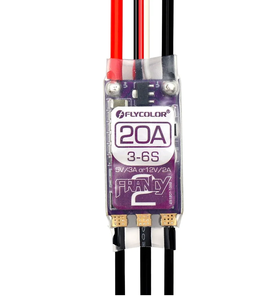 FLYCOLOR Francy 2 Brushless ESC 20A 30A 40A 50A BLHELI-32 Dshot