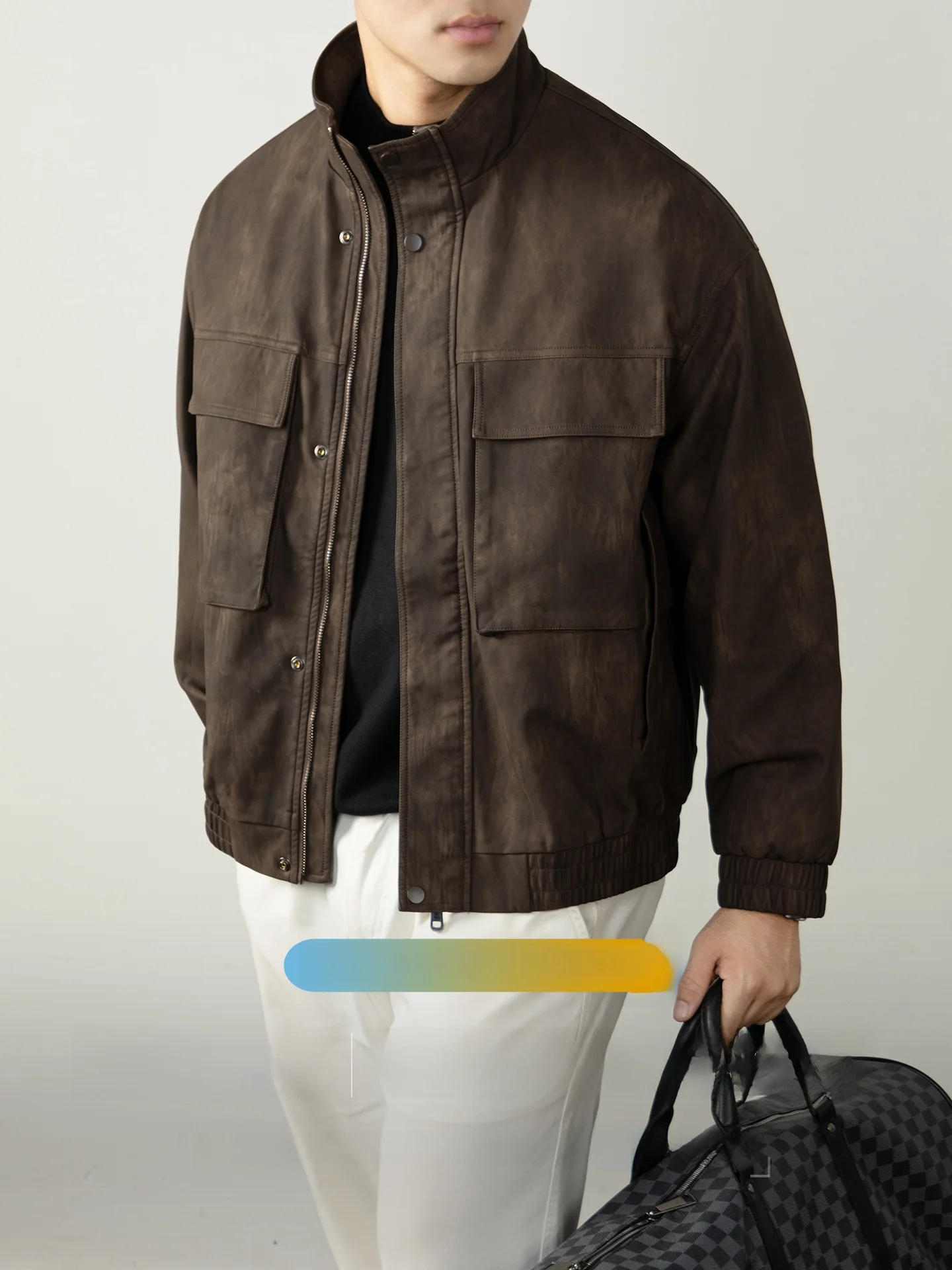 

Ретро американский мотоциклетный кожаный джет в стиле High Street, мужской матовый жесткий дизайн, дэт из искусственной кожи, осенне-зимняя трендовая верхняя одежда