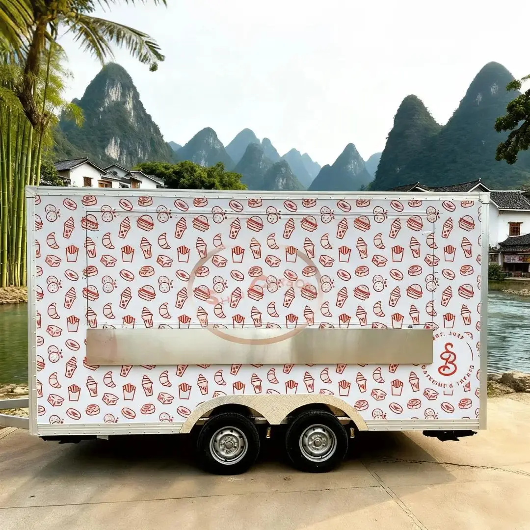 

High-End Multifunctional Portable Mobile Food Trailer Commercial Street Vendor Cart for Business
