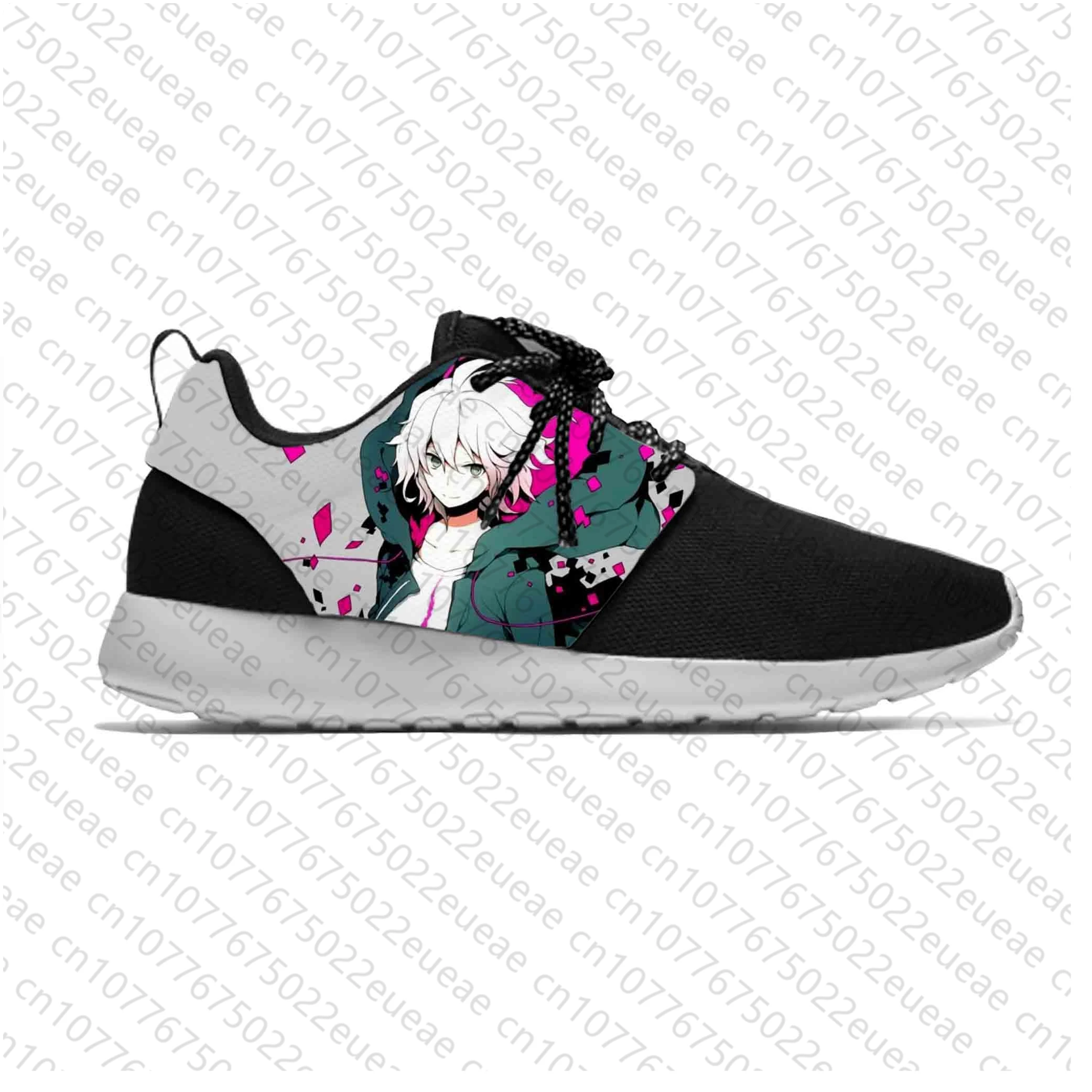 Hot Summer Anime Cartoon Game Danganronpa Komaeda Nagito Sport Running Shoes Casual Men Women Sneakers Classic Sports Shoes