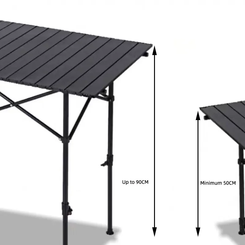 

black metal extendable modern barbecue dining aluminium folding table outdoor camping