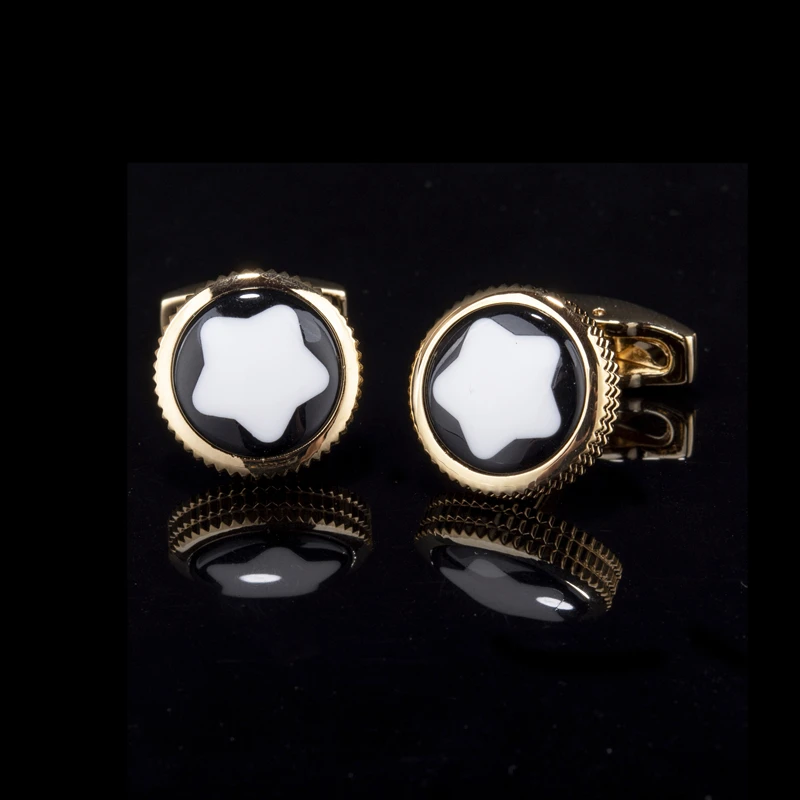 FLEXFIL Luxus-Hemdmanschettenknöpfe für Herren, Marken-Manschettenknöpfe, Gemelos, hochwertige runde Manschettenknöpfe für Hochzeiten, Schmuck – Detail 12
