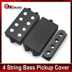 20Pcs 4 String Bass Pickup Cover 9.5MM Pole Piece Hole 4MB Bass Opened/Sealed Guitar Pickup 89.5x49MM for Pickup Maker Black