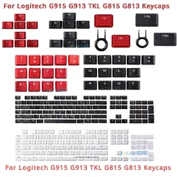 Logitech mekanik klavye için saydam Keycaps G915 G913 TKL G815 G813 dokulu kaymaz tuşları evrensel Keycaps