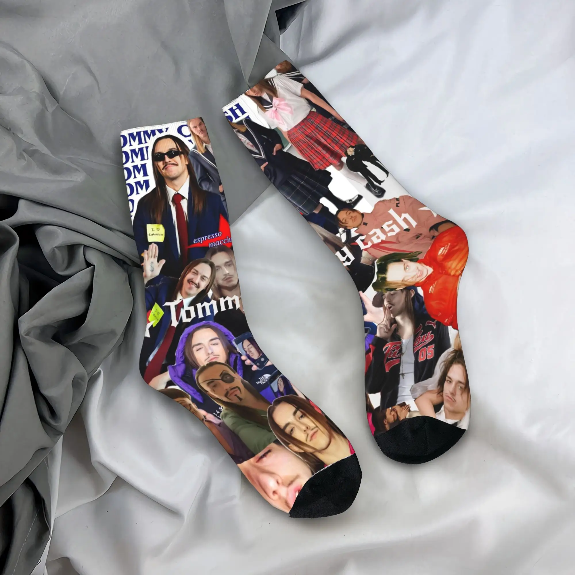 

Носки Tommy Cash для мужчин и женщин, повседневные носки из полиэстера, необычные носки средней длины для весны, лета, осени, зимы, подарок