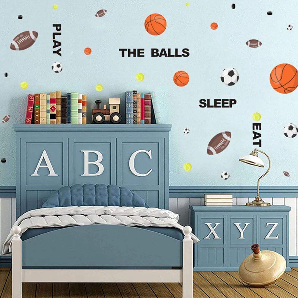 

Ball PVC Kids Room Cartoon Wall Diy Ornament Sports Removable DIY Sticker Bedroom Decor Wall Art Children Decal
