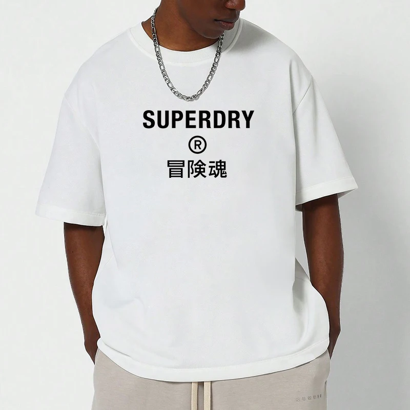 

Men's Oversize T-shirt Cotton 100% S-Superdrys Y2k Clothing Vintage New in Tops Oversized Short Sleeve Tee Gifts for Men