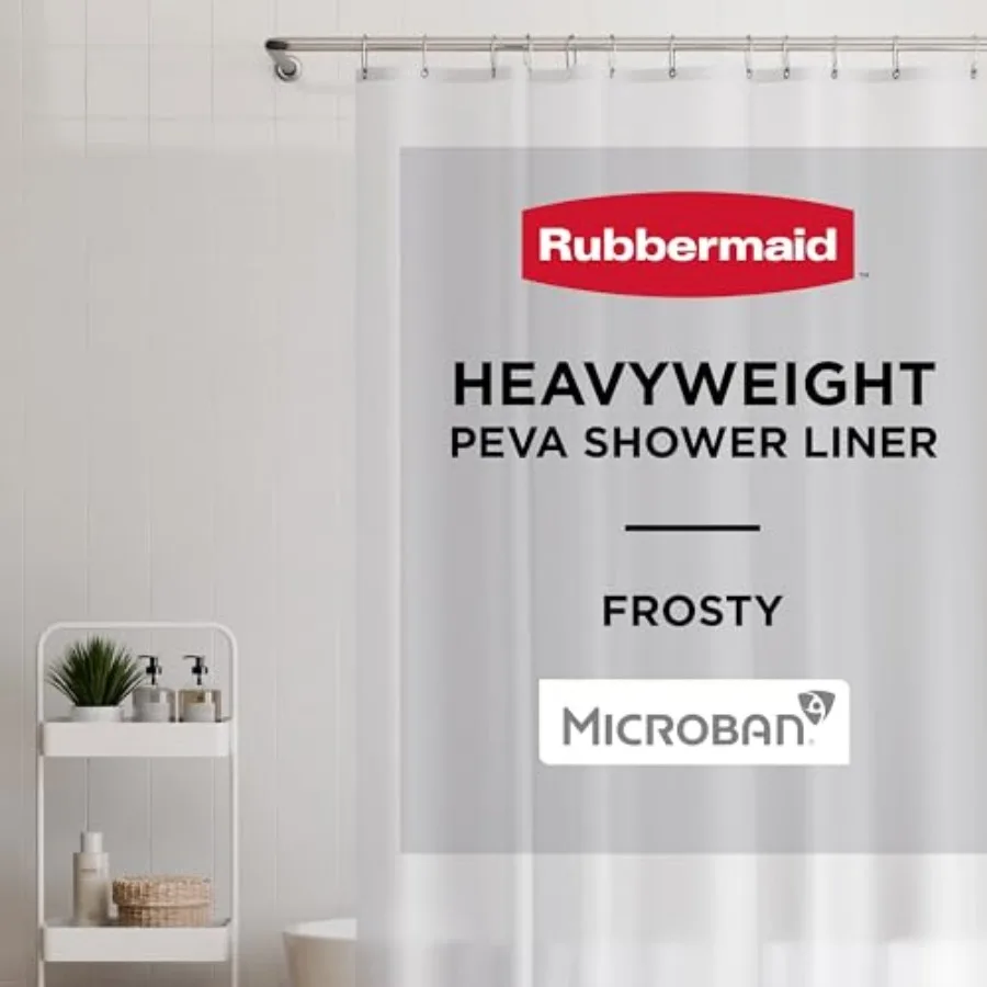

Shower Curtain Liner, Waterproof Heavyweight PEVA Shower Liner for Bathroom, with Magnets and Rustproof Charcoal Gray Grommets,