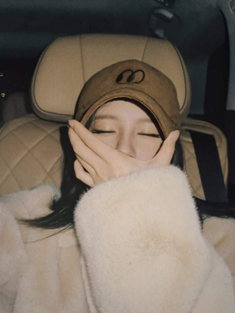 معطف فرو كوري Sle ort للنساء دافئ من Plu Jaet بياقة ملابس خارجية عصرية متعددة الاستخدامات للطقس البارد