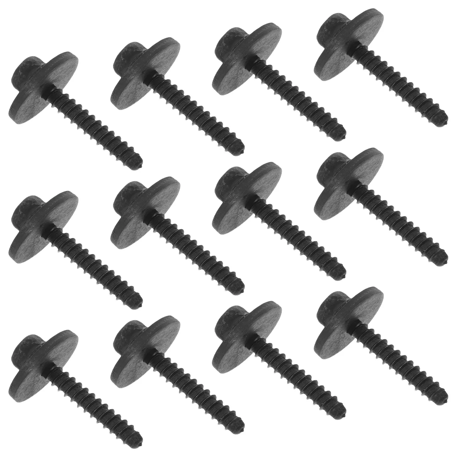 30Pcs Metal Self Tapping Screws Kit for Car Mudguard Splash Shields License Plate Mounting Front Rear Bumper Fixing Console Bolt