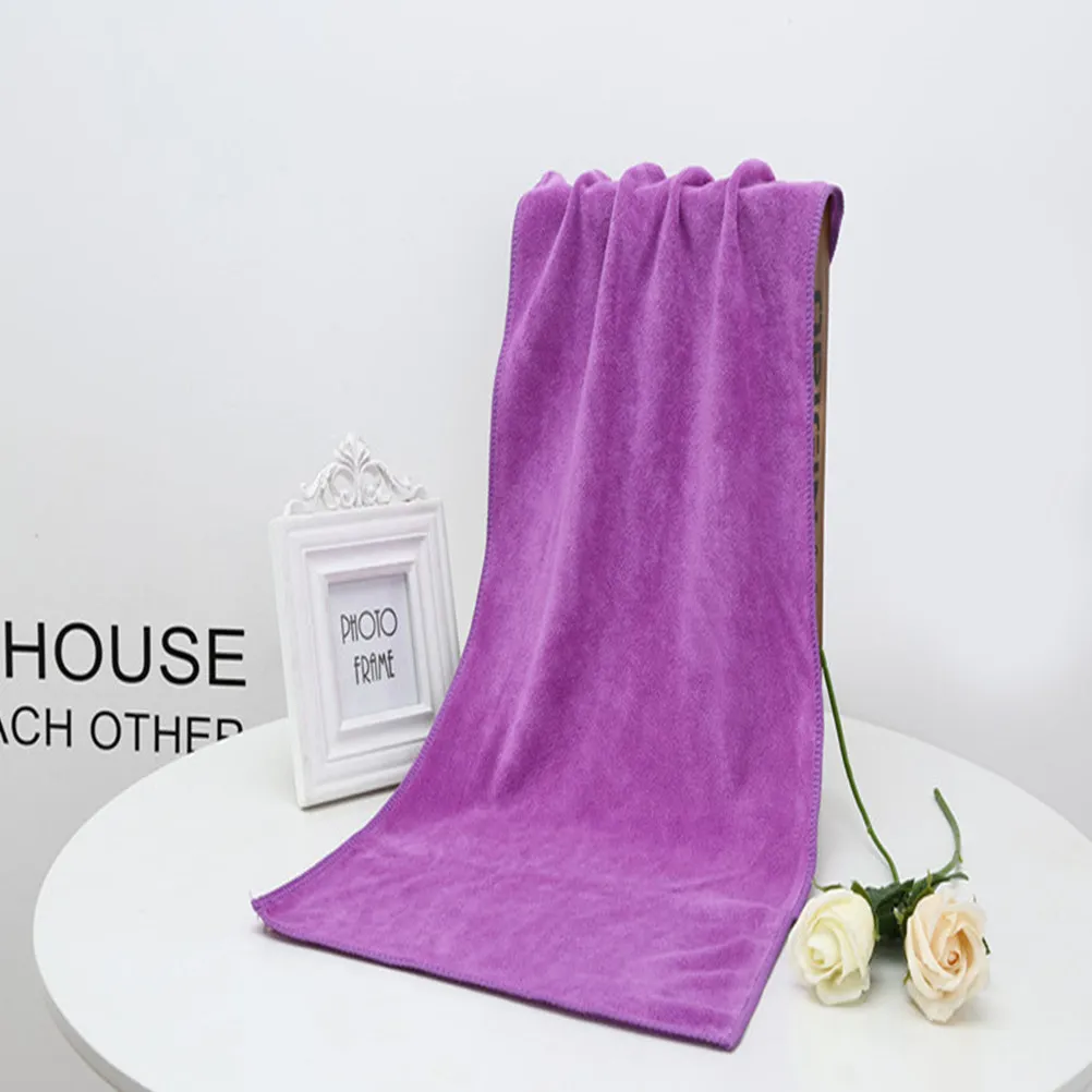 Bath Towel Quick-Drying Beauty Salon Beach Gym Swim Washcloth 180x80cm Travel Camping Multipurpose Towel Purple