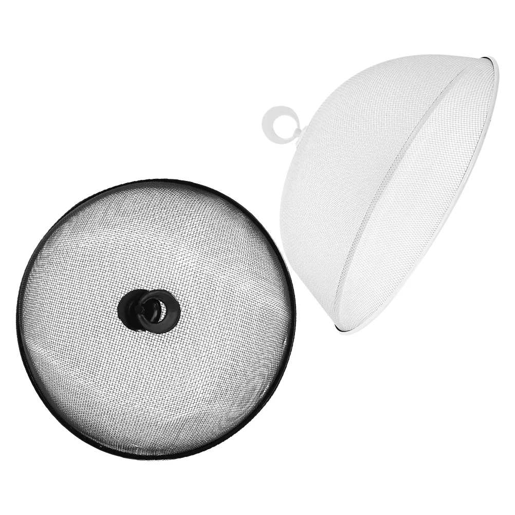 

2Pcs Dust-proof Food Cover Stainless Steel Mesh Dome Protective Tent for Dining Table Home Use Vegetable BBQ Party