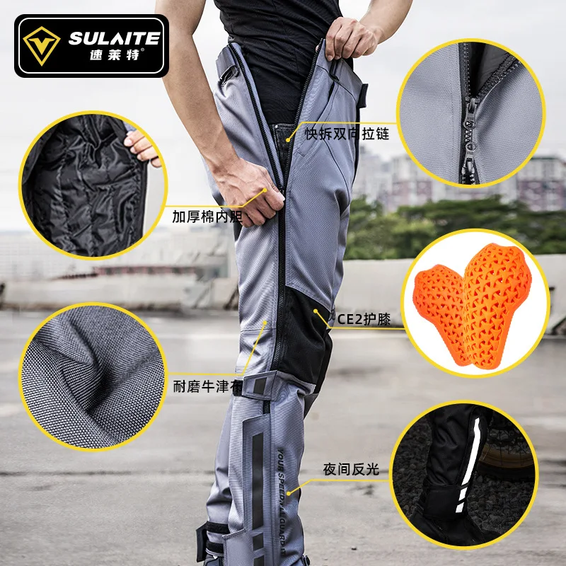 

Warm Motorcycle Anti Drop And Wear-resistant Winter Quick Release Pant Motocross Pants CE Slow Rebound Protector motocross pants