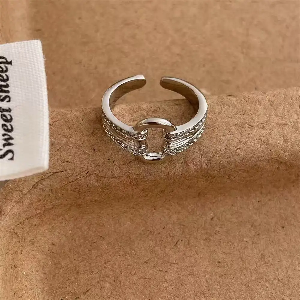 

Круглые регулируемые кольца с цирконом для женщин, стерлинговое серебро 925 пробы, ювелирные изделия высокого качества, элегантные аксессуары, ювелирные изделия Argent 925