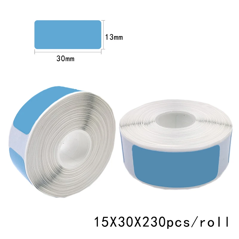 5PK P15  label Paper  P11 Adhesive15*30blue Lable tape Suit for Pristar P15 D30 P12 Label tape   Thermal Label