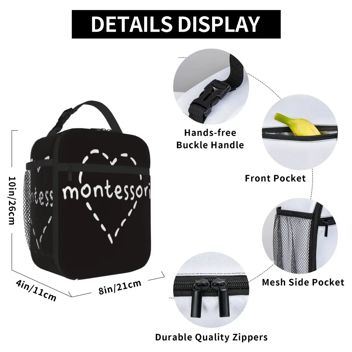 Bestselling Montessori Clothing Gifts Outdoor Style Camping Lunch Bag Business Travel Meal Lunch Carrier