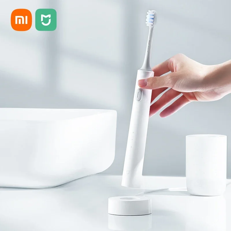 

Зубная щетка Xiaomi Mijia T301 Ультразвуковая электрическая, Водонепроницаемая беспроводная ультразвуковая с вибратором для отбеливания и гигиены полости рта, очиститель