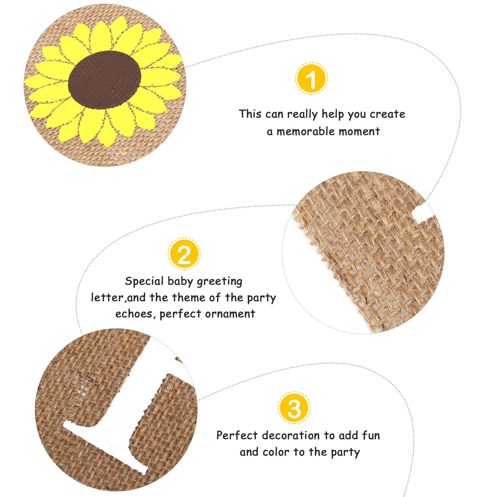 

Sunflower Birthday Banner Bunting Summer Garland for Mantle Jesus Garlands