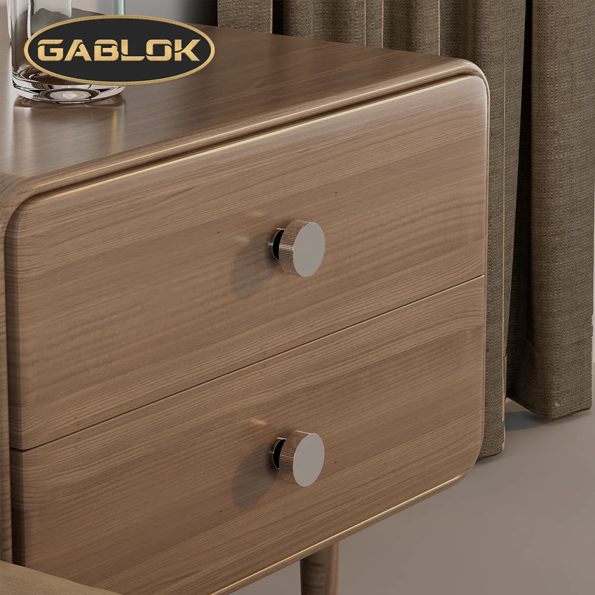 

GABLOK Silver Door Handle Vintage Simple Solid Luxury Kitchen Cupboard Drawer Cabinet Hardware Linear Knurled Pulls Bar Knob