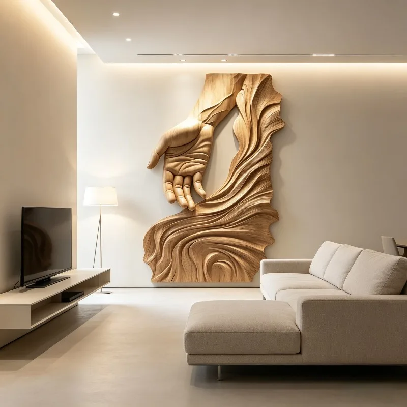 Flow pattern engraving wall decoration corridor wall decorative art three-dimensional wall pendant