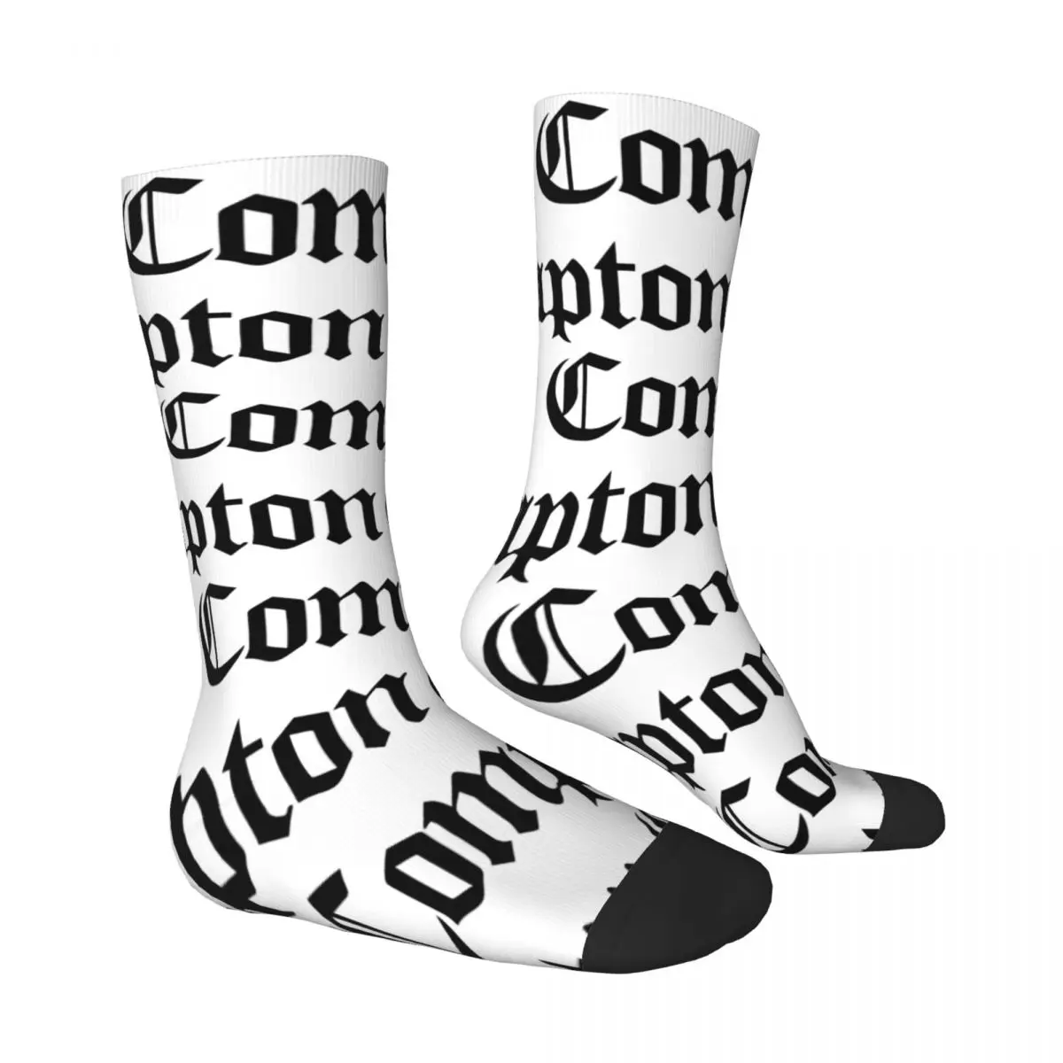 Compton Black Stockings Adults Men NWA Music Socks Soft Breathable Funny Socks Autumn Running Non Skid Pattern Socks Gift