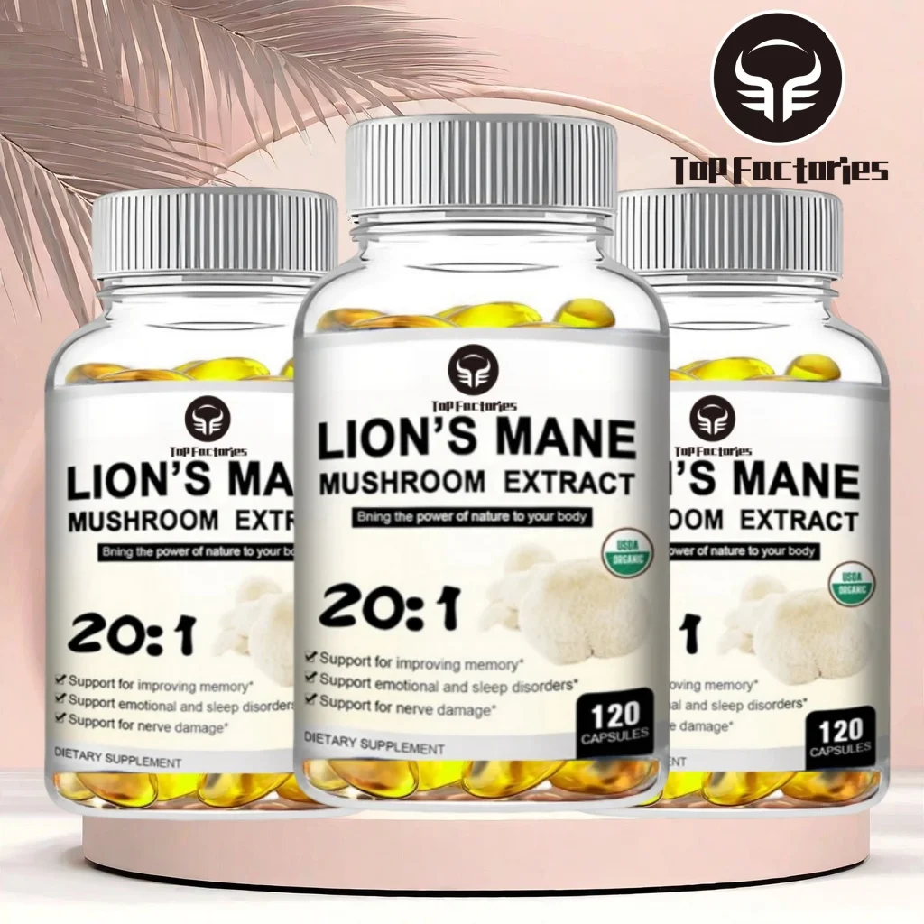 

Organic Lion Mane Mushroom Capsules - Advanced Psychological Clarity, Cognition, And Immunity - Vegetarian Friendly