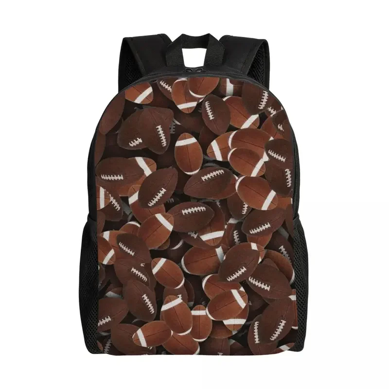 

American Football Rugby Ball Pattern Backpacks for Boys Girls School College Travel Bags Men Women Bookbag Fits 15 Inch Laptop