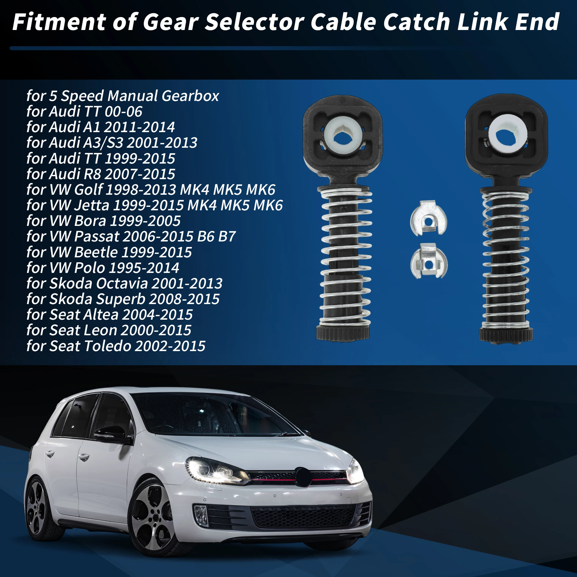 

UXCELL Gear Selector Shifter Cable End Catch No.1J0711761B/1J0711761C for Audi for VW