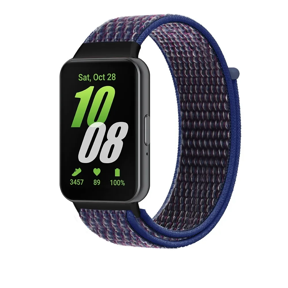 Offizielles Nylon-Schlaufenarmband für Samsung Galaxy Fit 3, weiches, bequemes, atmungsaktives Armband, Samsung Galaxy Fit 3 Correa Zubehör – Detail 6