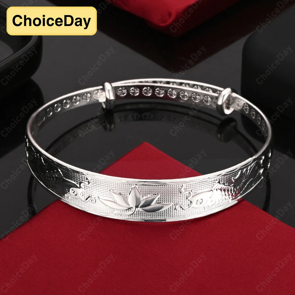 

ChoiceDay 925 Sterling Silver Exquisite Pattern Bracelet Women's Jewelry Accessories Fashion Gift