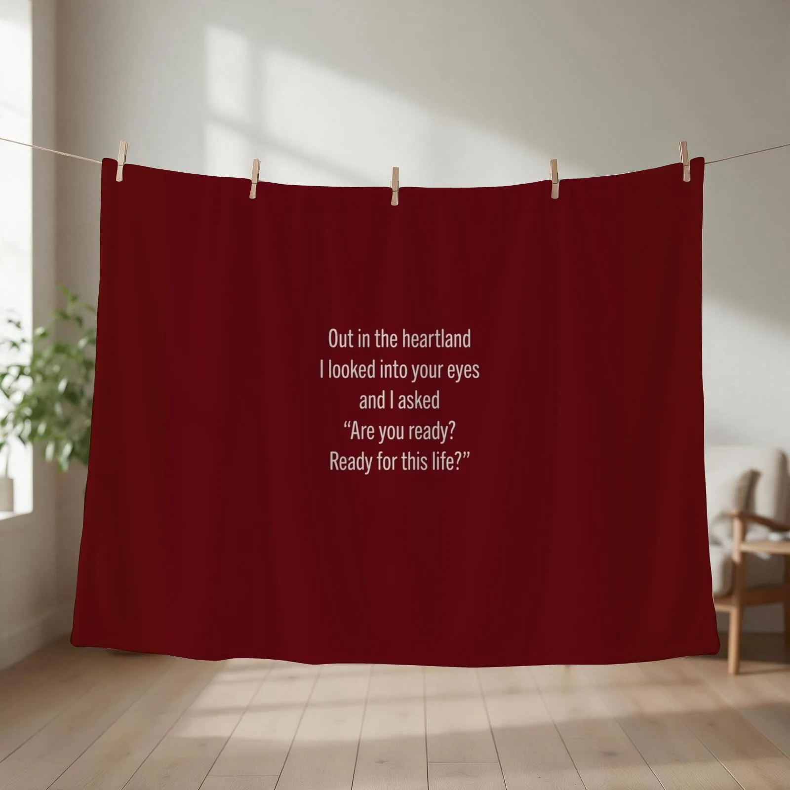 PPP Lyrics - Beach House Depression Cherry Throw Blanket couch cozy soft plush fuzzy picnic outdoor blanket