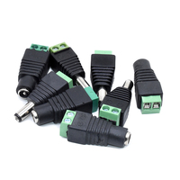 DC Connector Power Jack Plug Adapter 5 Pairs 12V 5A Male+Female 2.1 X 5.5MM Power Connector for CCTV Camera Led Strip