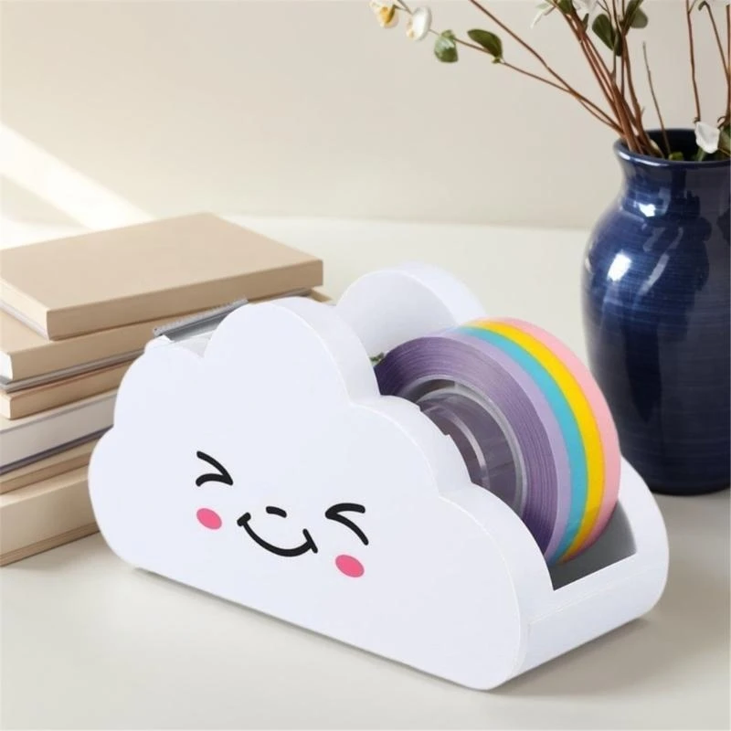 Dispenser с 1 с 1 рулонной упаковочной лентой Set Desktop Dispenser Dispenser Catching Cutter для упаковочной ленты ScrapBooking